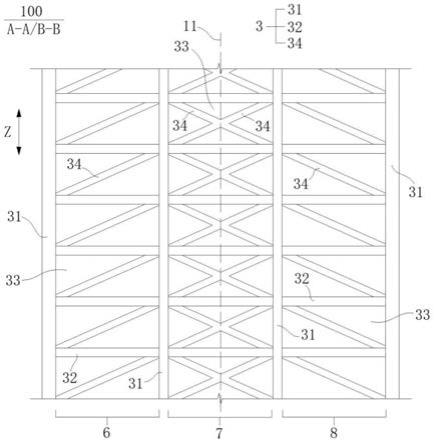 一种斜撑框架-核心筒建筑结构及其施工方法与流程