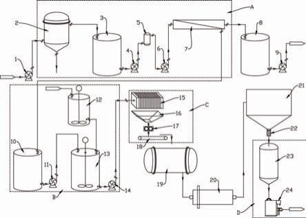 一种利用钛白生产中的酸性废水制备β型建材石膏的生产装置的制作方法