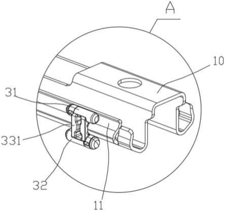 一种滑轨尾端防变形的支撑架安装结构的制作方法