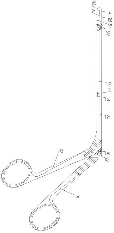 一种内窥镜下虎牙钳的制作方法