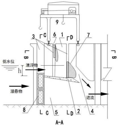 水利工程进水口水力集清漂浮物网栅系统