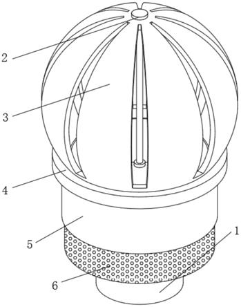 内置式脱硫脱硝烟囱防雨帽的制作方法