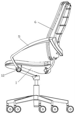 一种腰部自适应支撑的可后仰式办公椅的制作方法