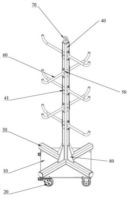 一种电力电缆摆放支架的制作方法