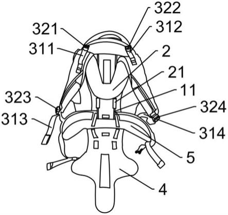 一款防驼背护脊减负透气背包的制作方法
