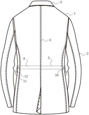 一种腰部抽绳工艺西服的制作方法