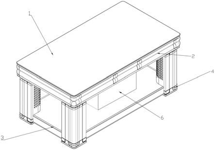 一种带有反冲器开关抽屉的取暖桌的制作方法