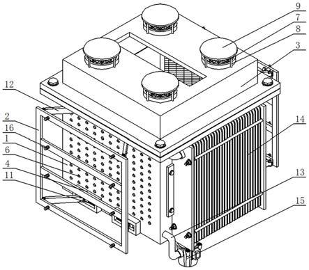 一种用于熔喷布生产装置的锂电池安装箱结构的制作方法