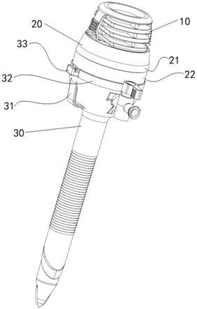 一种能单手解锁的解锁结构、套管组件及穿刺器的制作方法