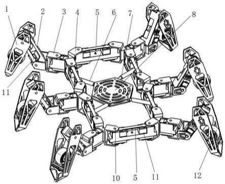 一种适用于不同工作环境可以变胞的六足机器人