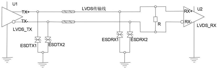一种LVDS低压差分信号接口的保护电路的制作方法