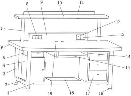 一种便于提升办公桌面的办公桌的制作方法