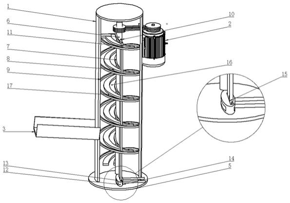 一种钢球垂直螺旋提升机的制作方法