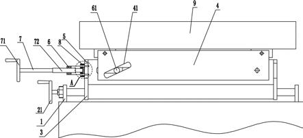 型材生产线中定型台水槽的微调装置的制作方法