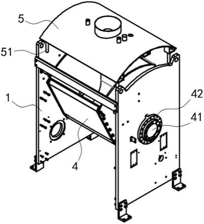 卧式搅拌机桶盖升降结构的制作方法