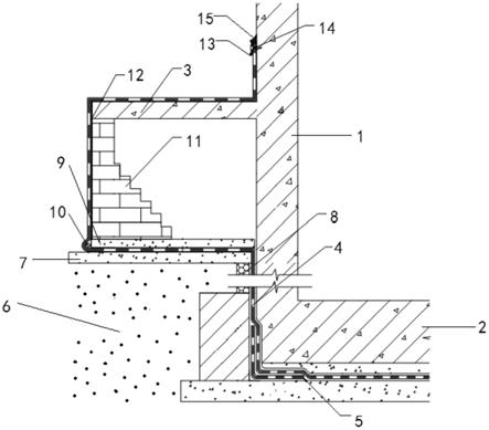 用于地下室悬挑板的防水结构及地下室悬挑板的制作方法