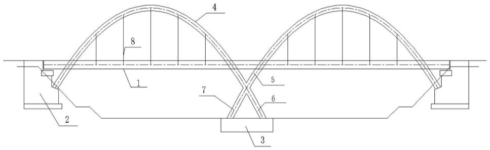 一种相邻拱肋交叉的中承式拱桥的制作方法