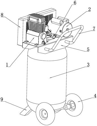 一种竖置储气罐移动式空压机的制作方法