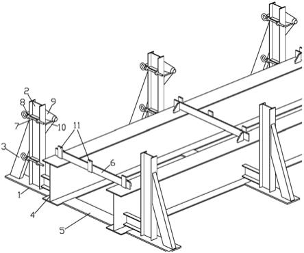 一种工字钢板组合梁拼装装置的制作方法