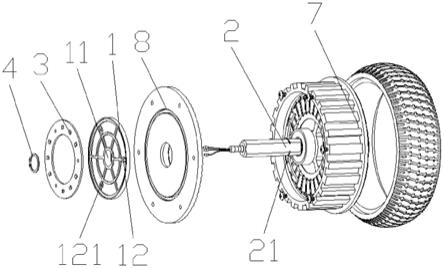 一种平衡车控制器固定装置及轮毂电机的制作方法