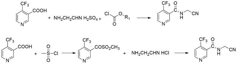 一种N-氰甲基-4-(三氟甲基)烟酰胺的制备方法与流程