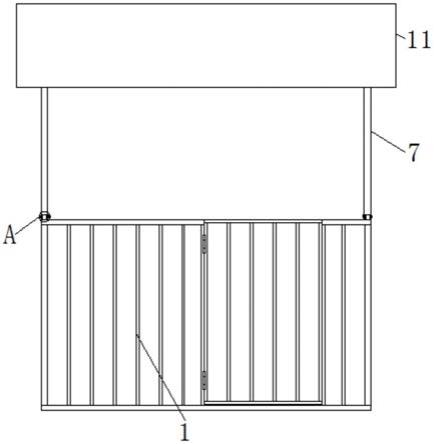 一种房屋建筑施工用电用具有防雨结构的防护围栏的制作方法