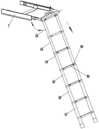 一种收纳式器材箱接近装置及消防车的制作方法