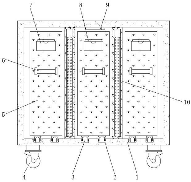 一种防杂乱的微电网工程建设材料档案存放装置的制作方法