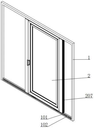 一种住宅专用减缓门窗撞击的推拉式门窗的制作方法