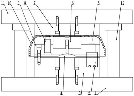 轮辐螺栓孔及中心孔锥面冲压模具的制作方法