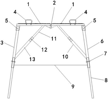 一种可折叠操作的楼板施工凳的制作方法