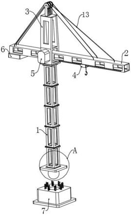 一种带有防倾倒保护机构的建筑用塔吊机的制作方法