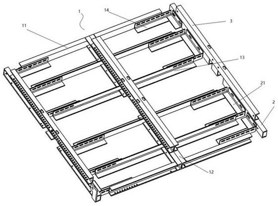 一种模块化拼接的护理床床板架结构的制作方法