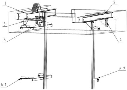 一种无机房货梯主机梁及导向轮梁的加强支架结构的制作方法
