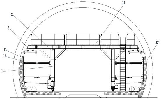 一种盾构隧道侧墙浇筑台车的制作方法