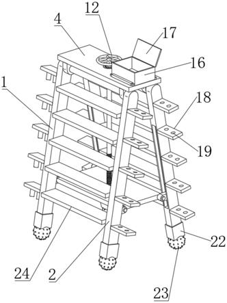 一种基于建筑设计用外立面爬梯