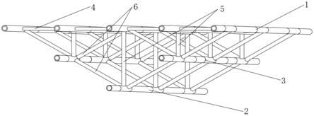 一种大跨度鱼腹式倒三角钢桁架的制作方法