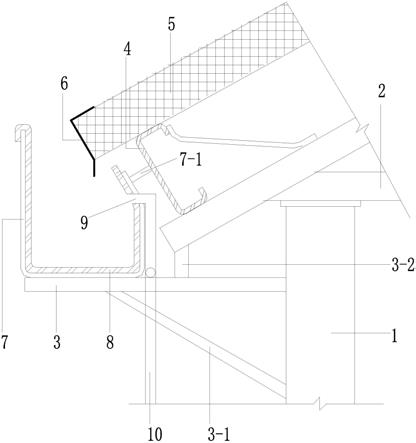 一种彩钢夹芯板屋面端部檐沟连接节点结构的制作方法