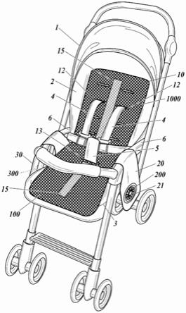 婴儿车用座垫以及带电风扇的婴儿车用座垫的制作方法