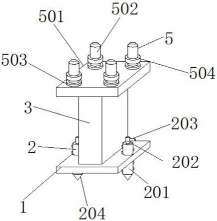 一种平台搭建用预埋件的埋置结构的制作方法