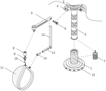 一种新型游乐用许愿树旋转式吊笼装置的制作方法
