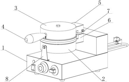 一种单头圆形华夫炉的制作方法