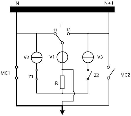一种有载分接开关单电阻对称型过渡电路