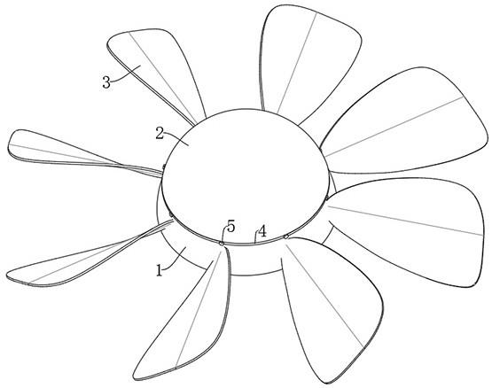 一种球形轮毂轴流风机叶轮的制作方法