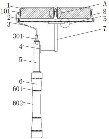 一种室内装修用手持型墙面粉刷辊的制作方法