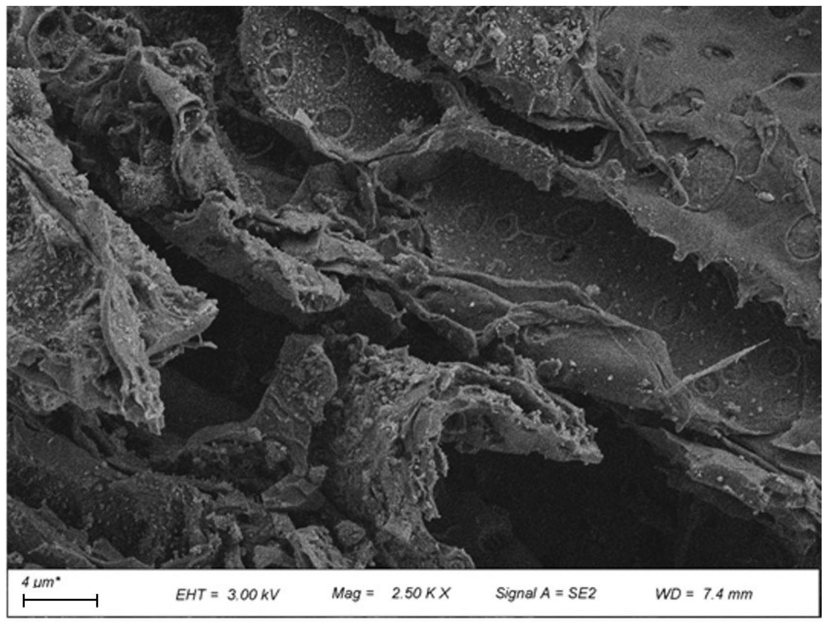 一种氮磷共掺杂生物质衍生电容去离子电极的制备方法