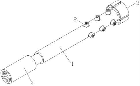 一种管道高压冲洗装置的可旋转出水结构的制作方法
