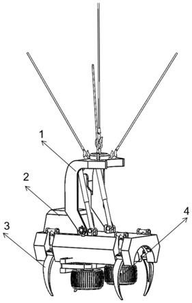 一种安装在起重机上的细长杆件减摇定姿装置