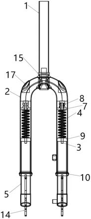 用于共享单车的避震前叉和共享单车的制作方法