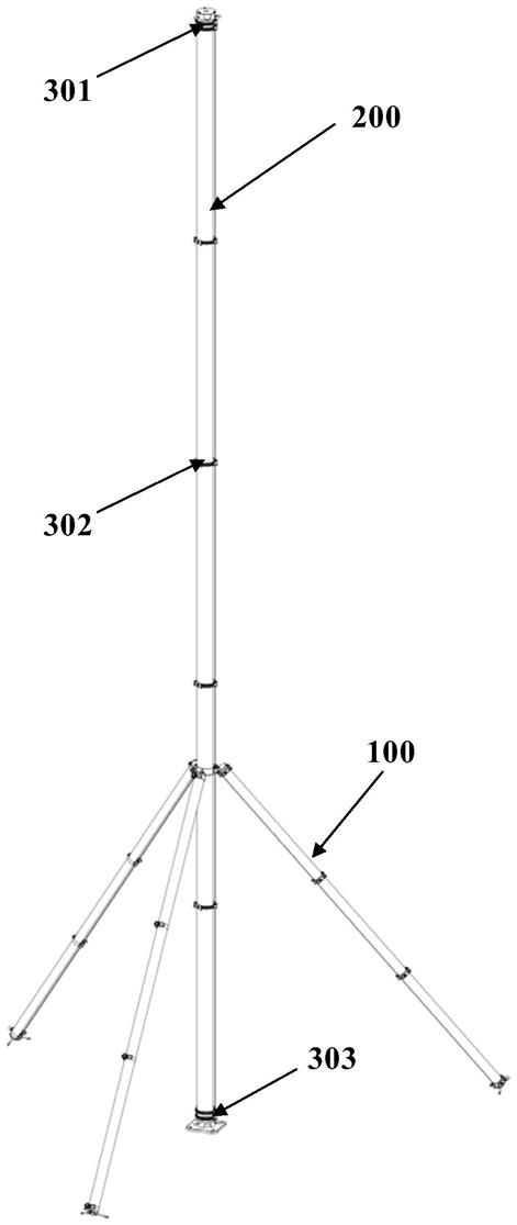 便携式自伸展轻体桅杆的制作方法